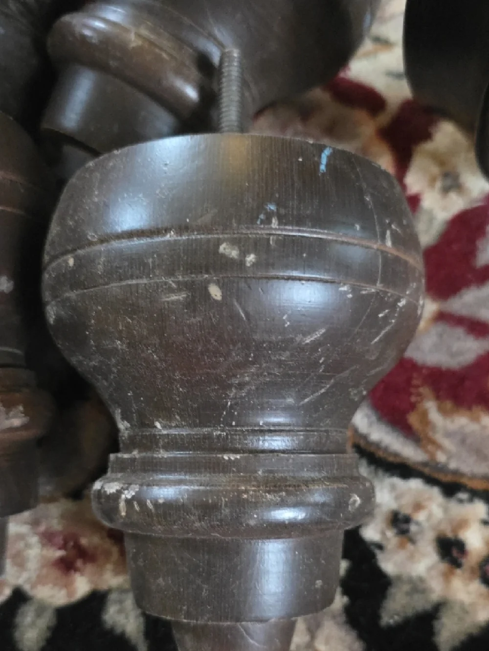 Wooden Replacement Furniture Legs - Dark Brown